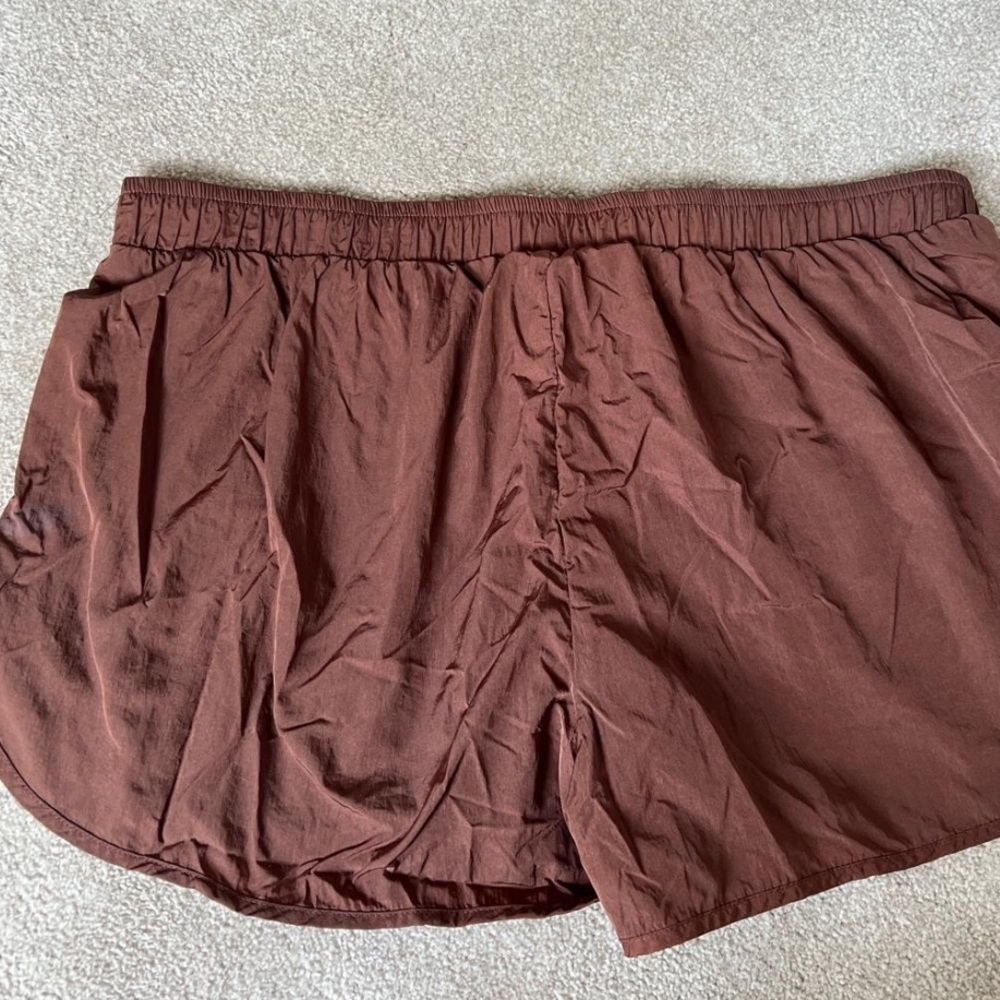 Iets Frans Brown Running Nylon paper bag Shorts - Picture 3 of 4